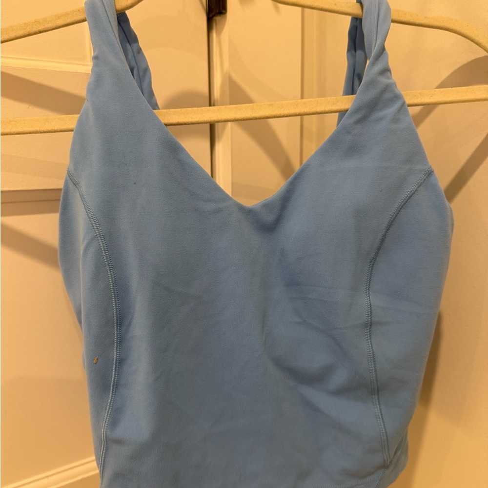 Light Blue V-Neck Tank Top